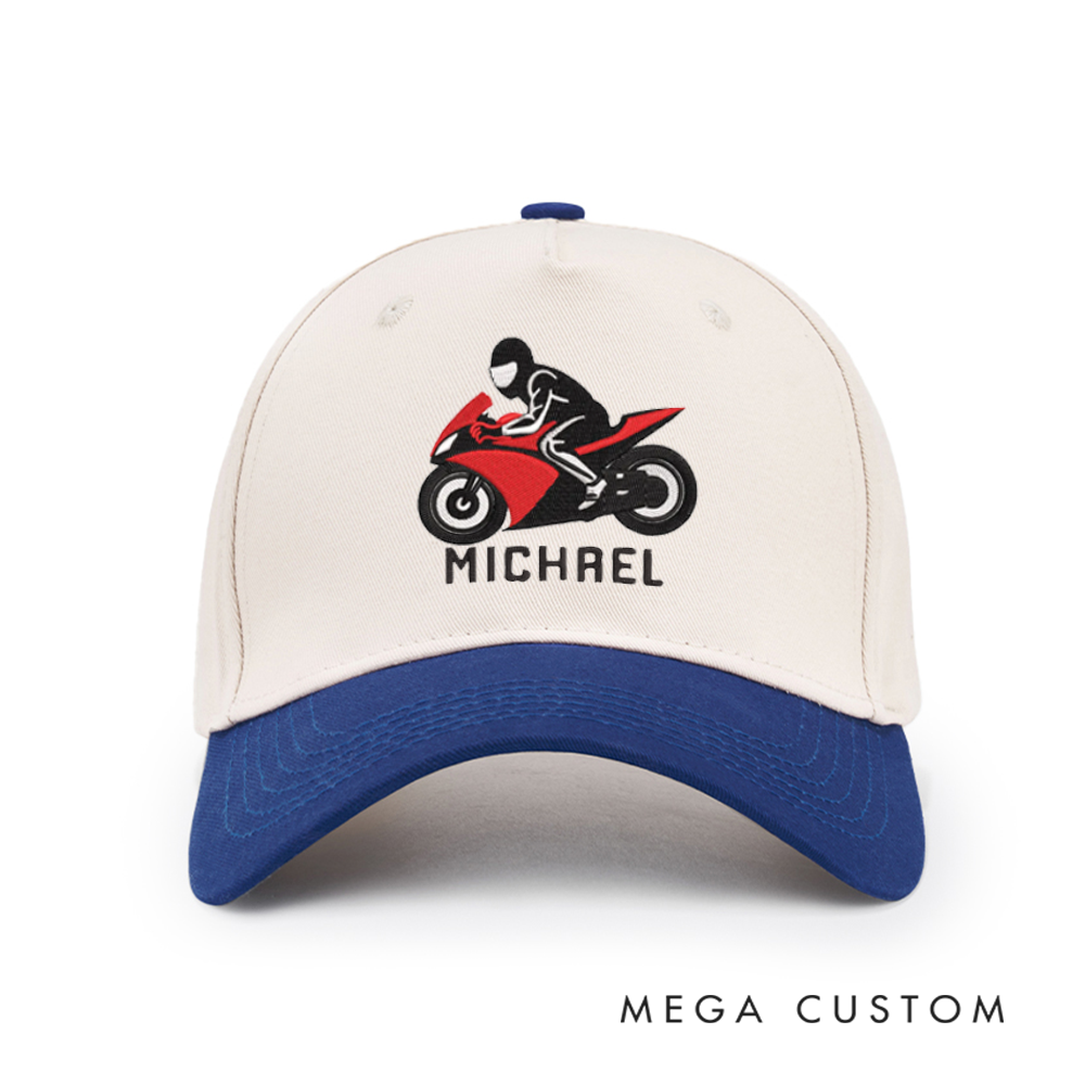 Personalized Motorcycle Racing Caps Embroidered Cap Custom Gift 