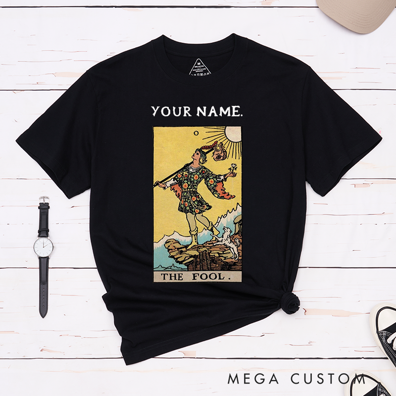 Personalized Tarot Lovers T-Shirt The Fool Tarot Card T Shirt Gift For Womens Mens Unisex