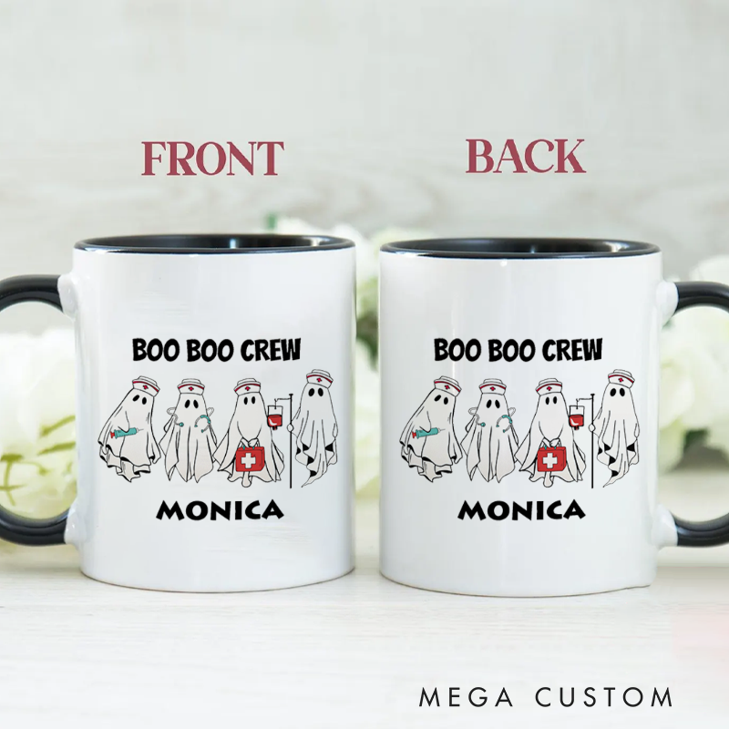 Personalized Nurse Mug Spooky Healthcare Heroes Design Coffee Mug Gift