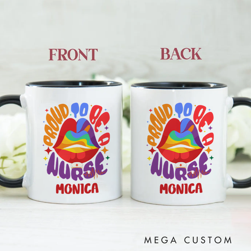 Personalized Nurse Mug Custom Proud to Be a Nurse Design Coffee Mug Gift Nurse Appreciation Gift RN Gift