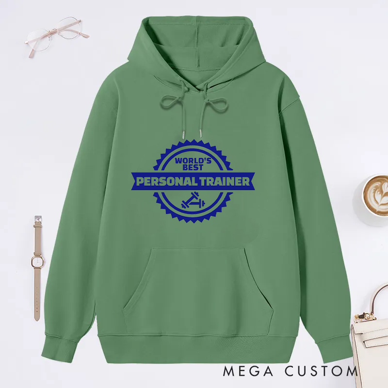 Personalized Fitness Classic Hoodies with Best Personal Trainer for Fitness Enthusiasts Bodybuilders and Gym Lovers