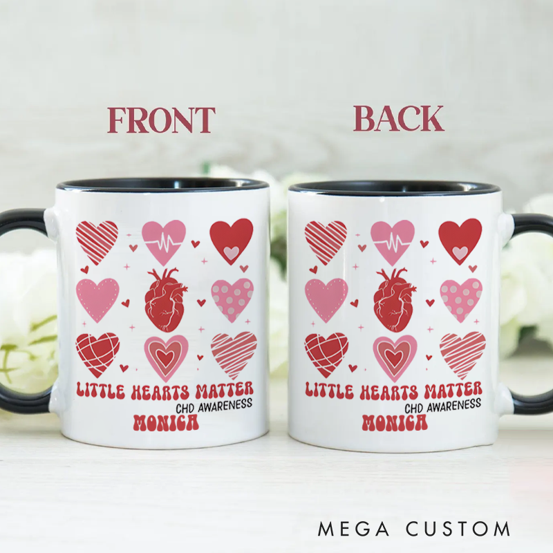 Personalized Nurse Mug Little Hearts Matter Design Coffee Mug Gift