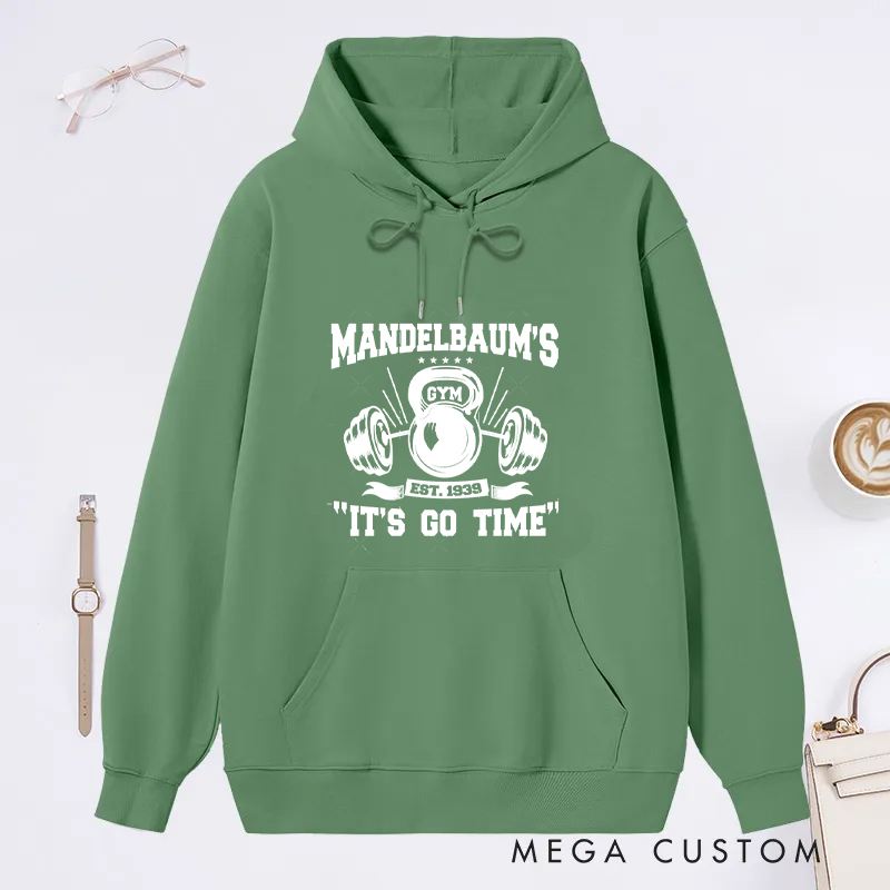 Personalized Fitness Classic Hoodies with Dumbbell Motivational Logo for Fitness Enthusiasts Bodybuilders and Gym Lovers