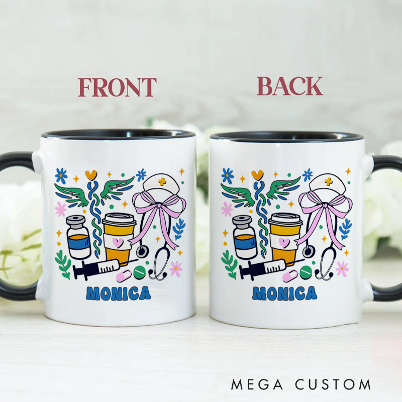 Personalized Nurse Mugs Nurse Essentials Design Coffee Mug Gift
