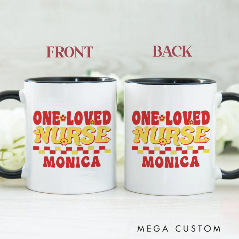 Personalized Nurse Mugs One Loved Nurse Design Coffee Mug Gift