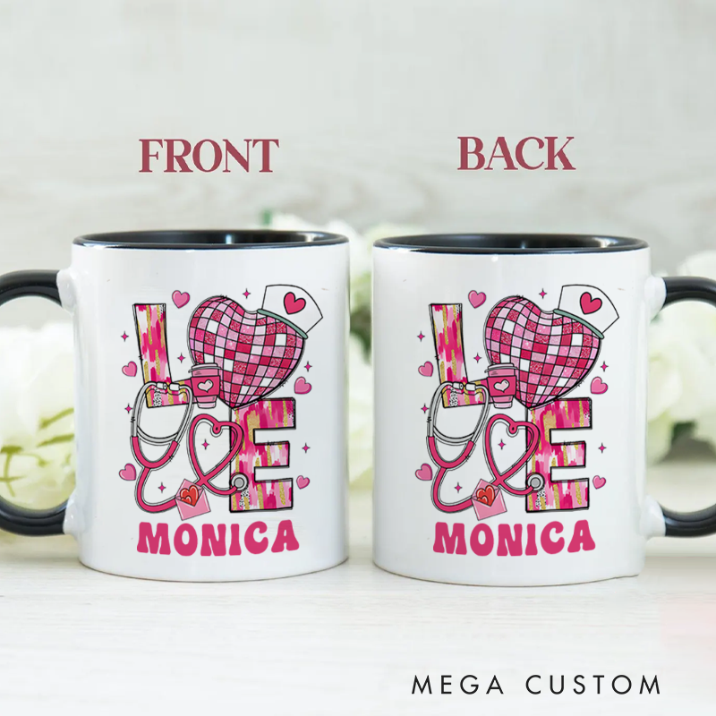 Personalized Nurse Mugs Love for Nursing Design Coffee Mug Gift