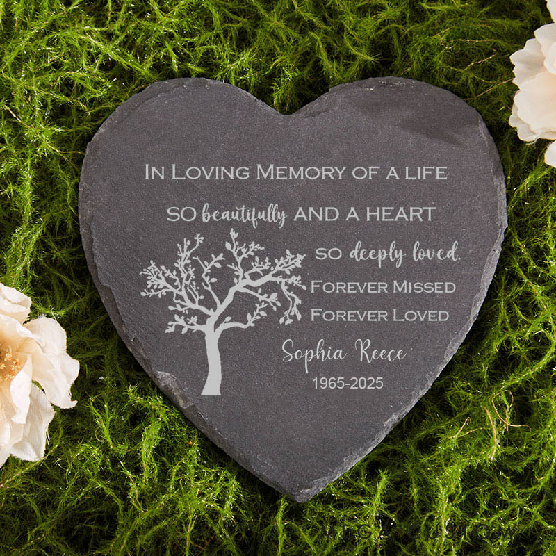 Personalized Memorial Stone Sympathy Gift for Loss of a Loved Remembrance Stone in Loving Memory Gift Custom Funeral Gift