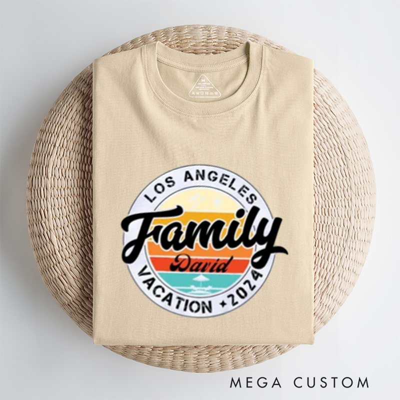 Personalized 2025 Family Vacation Custom Tee Family Trip Outfit for Summer Adventures Classic T-Shirt