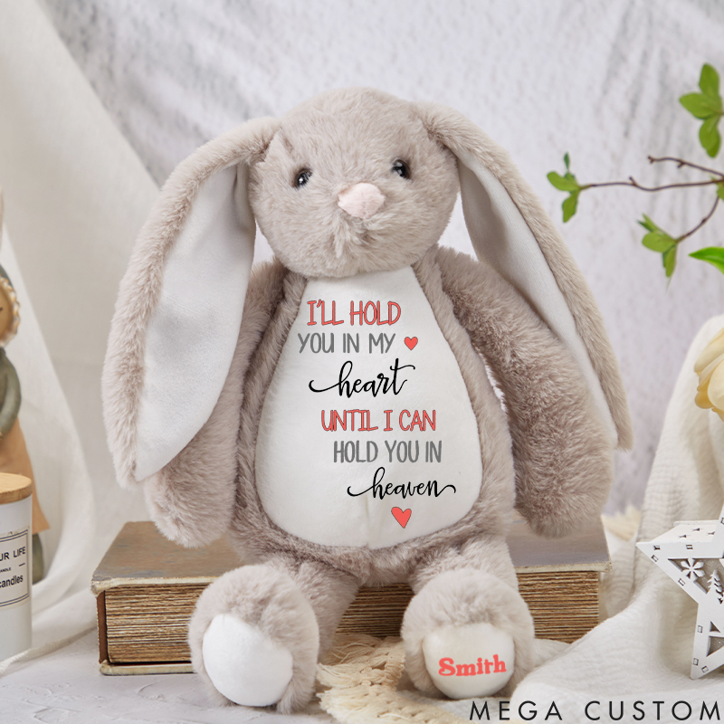 Personalized Miscarriage Bunny Angel Baby Memorial Soft Toy Keepsake Rainbow Baby Gift Bereavement Gift Infant Loss Stuffed Animal Sympathy Gift 