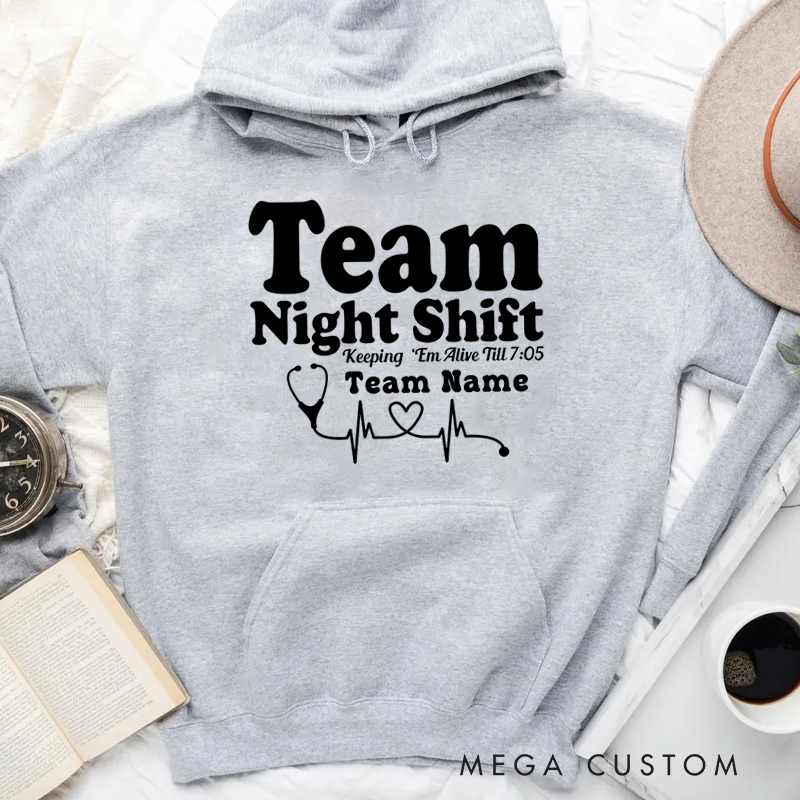 Personalized Hoodies for Nurse Team Night Shift Hoodies Appreciation Gift for Nurse