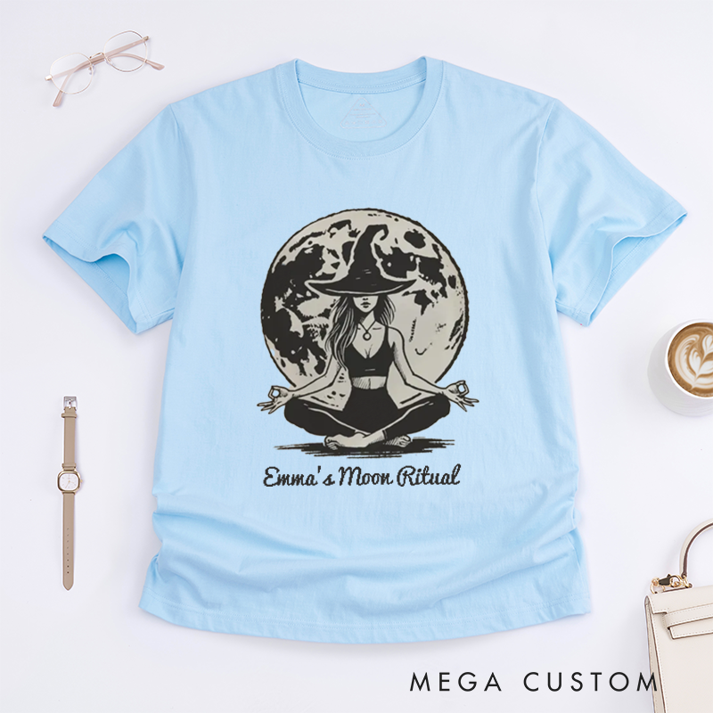 Personalized Mystical Witchy Yoga Comfort T-Shirt Namaste Witches T-Shirt Yogi Meditation Lover Yoga Teacher Gift