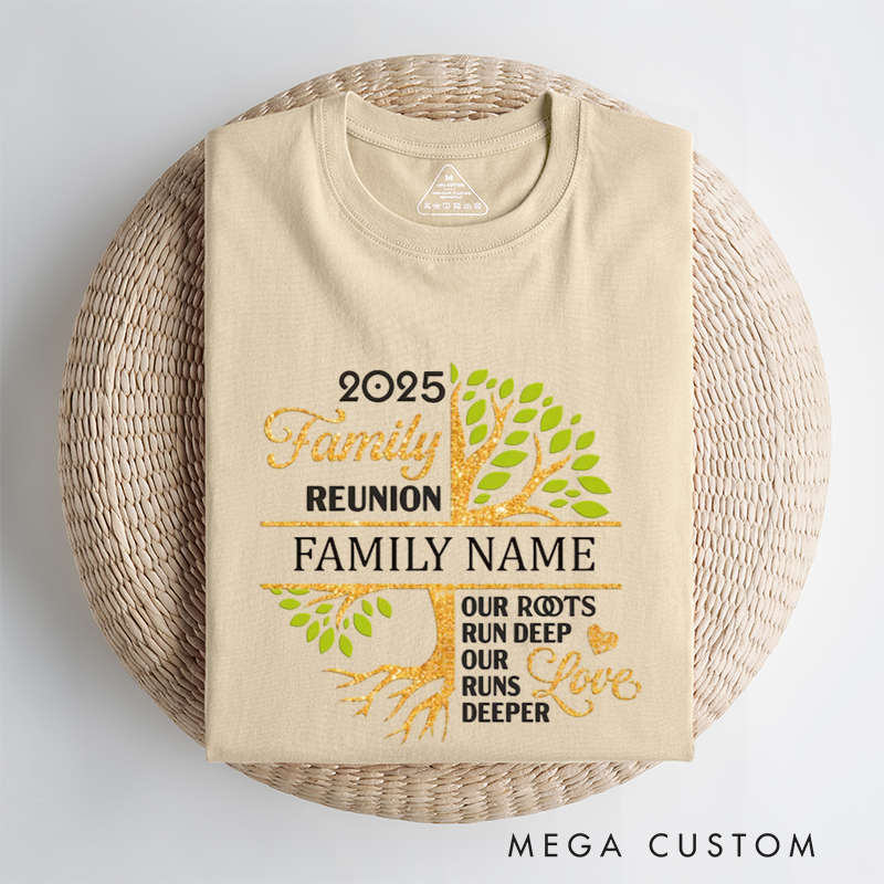 Personalized Custom Family Tree and Reunion Shirts Celebrating Deep Roots and Love Classic T-shirt