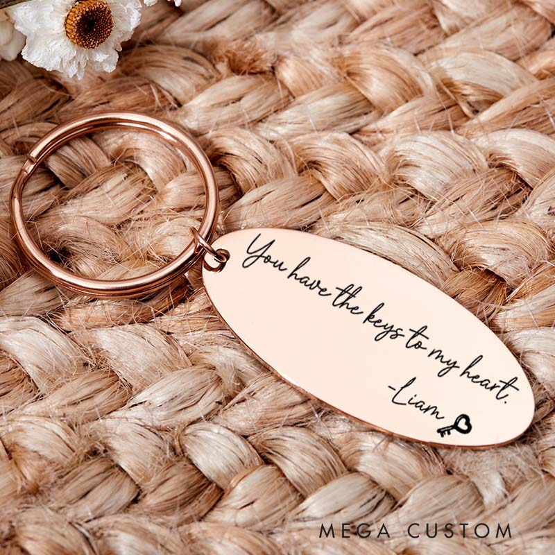 Personalized Housewarming Keyring Engraved You Have the Keys to My Heart Keychain New Home Gift for Homeowner Moving House Gift Housewarming Gift