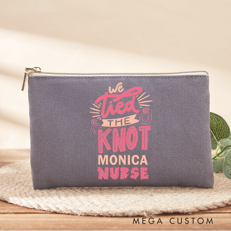 Personalized Makeup Bag for Nurse We Tied the Knot Design Fashion Cosmetic Bag Gift