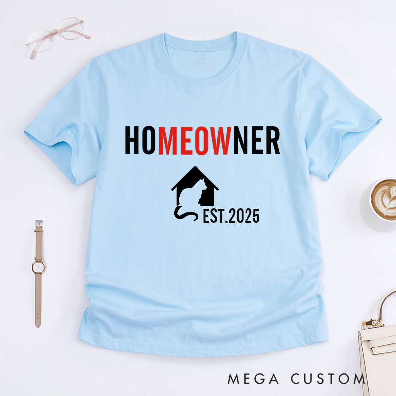 Personalized T-Shirt Housewarming Gift Homeowner Funny Cat Essential T-Shirt New Homeowners T-Shirt Gift for Housewarming Party 
