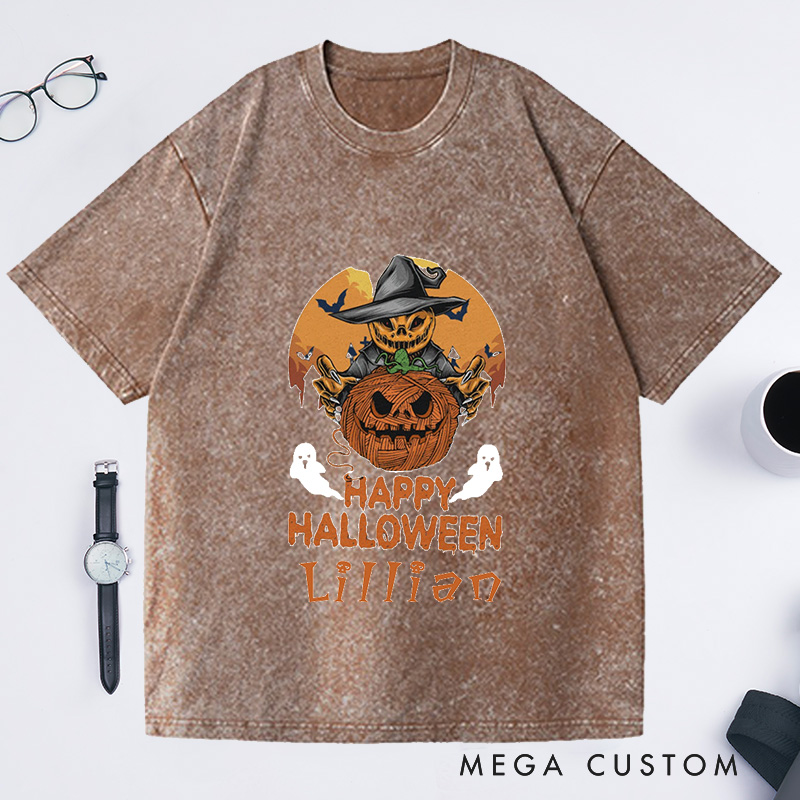 Personalized Halloween Washed T-Shirts Sew Gift Sewing Gift