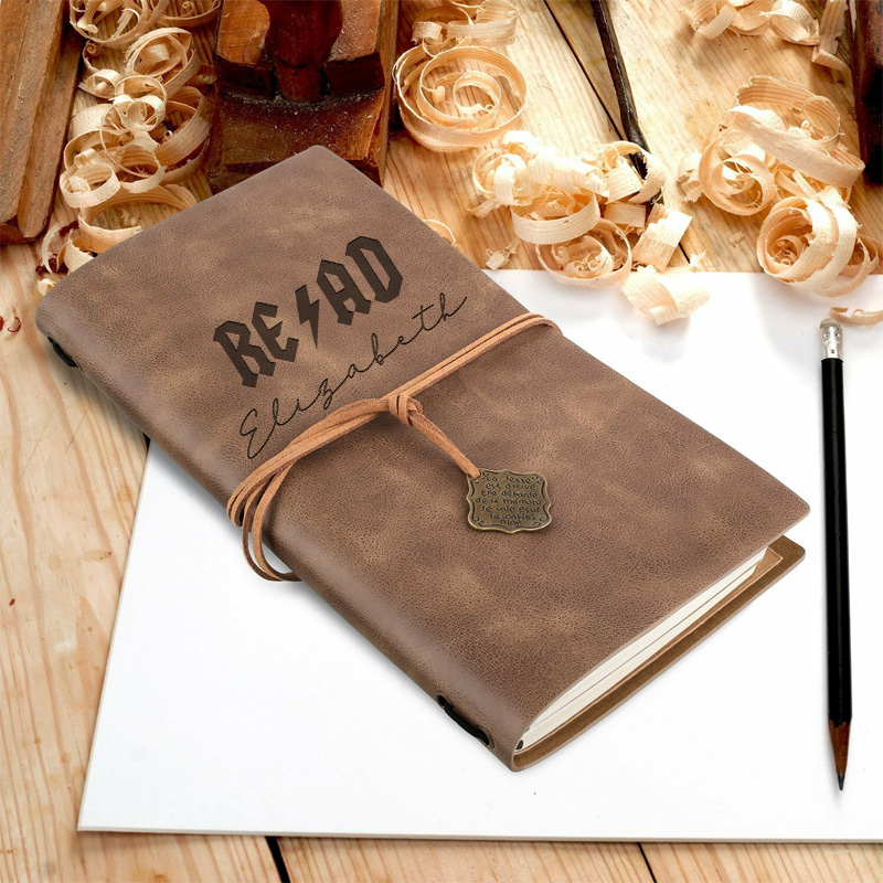 Personalized Read Journals & Notebooks Engraved Sheepskin Suede Journals Book Lover Gift Bookish Gift Reader Gift
