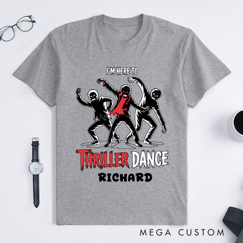 Personalized Devil Disco Dance Floor T-Shirts Retro Funny Dancing Gift for Men Custom Cool Dance Lover Apparel for Father Brother Friends