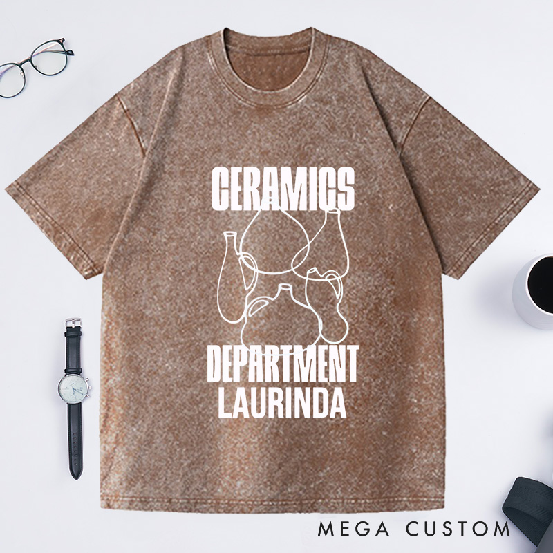 Personalized Ceramics Washed T-Shirts Pottery T-Shirt Ceramics Gift for Potter Pottery Gift 