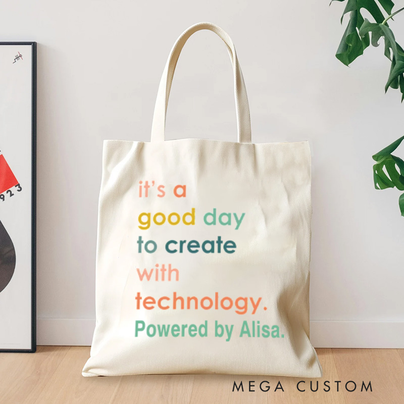 Personalized a Good Day to Innovate Tote Bag Programmer Compute Technology Lovers Bag Gift for Geek Nerd