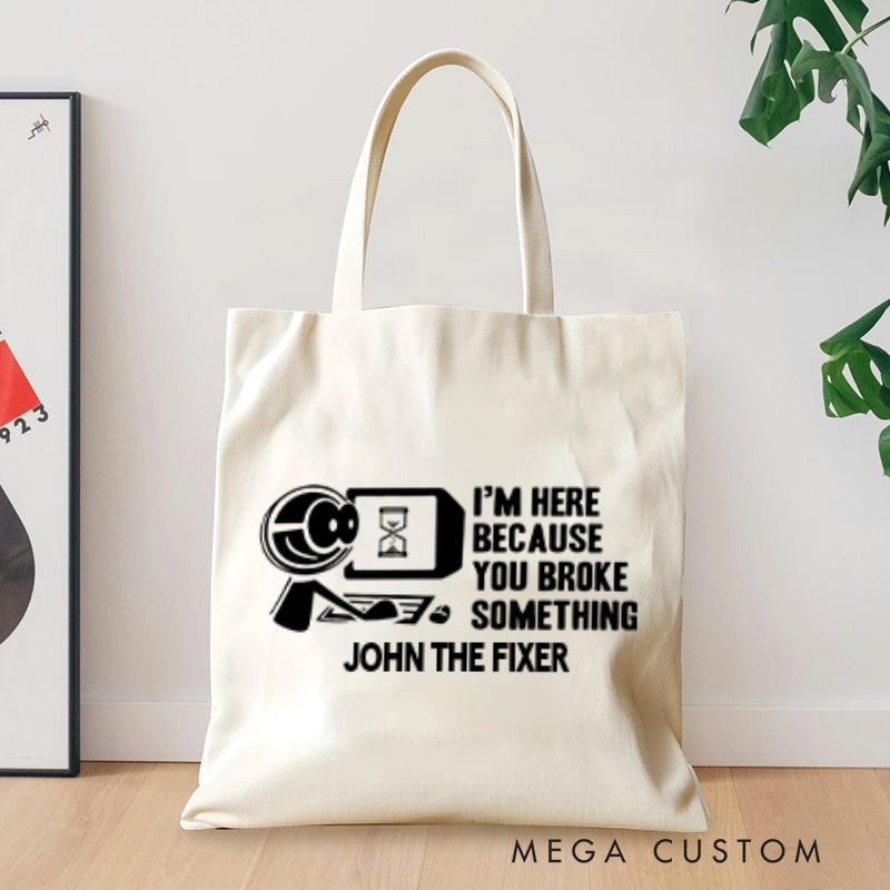 Personalized Tech Support Tote Bag Technology Programmer Compute Enthusiasts Bag Gift for Geek Nerd