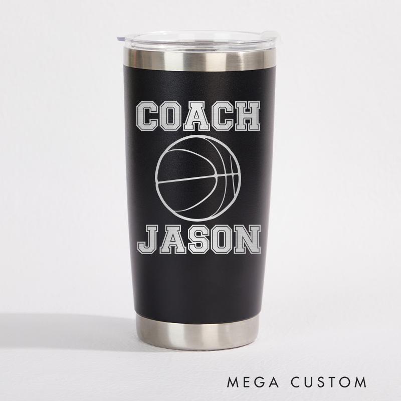 Personalized Tumbler with Custom Name and Sport Icon