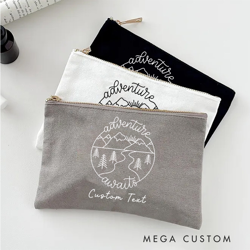 Personalized Outdoor Adventure Lover Cosmetic Bag Hiking Lovers Makeup Bag Gift Camping Lovers