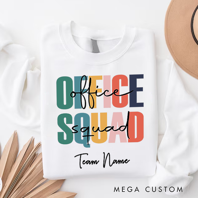 Personalized Office Worker Sweatshirt Office Squad Appreciation Gift for Coworkers