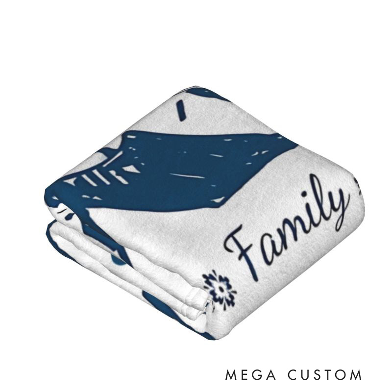Personalized Fires Family Fun Camping Crew Throw Blanket Gift for Camping Hiking Lovers