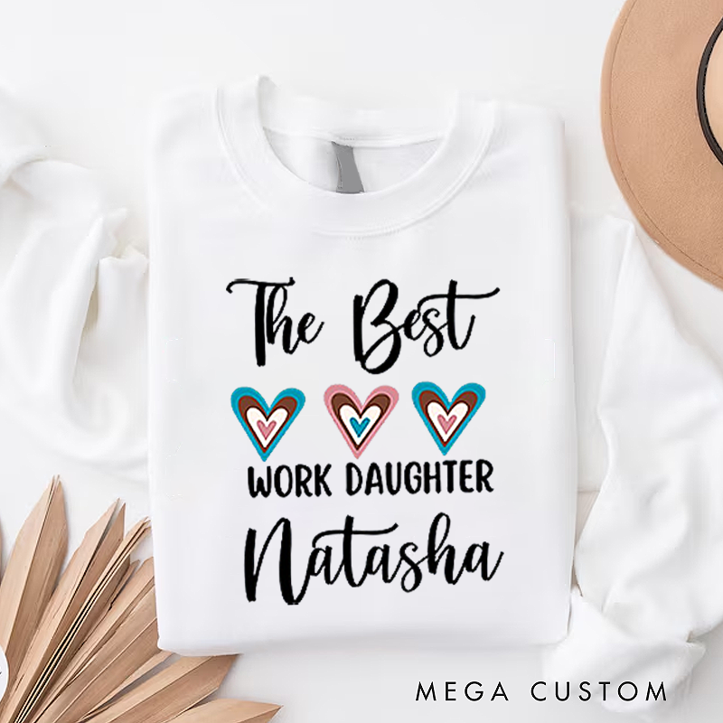 Personalized Office Worker Sweatshirt the Best Work Daughter Appreciation Gift for Coworkers