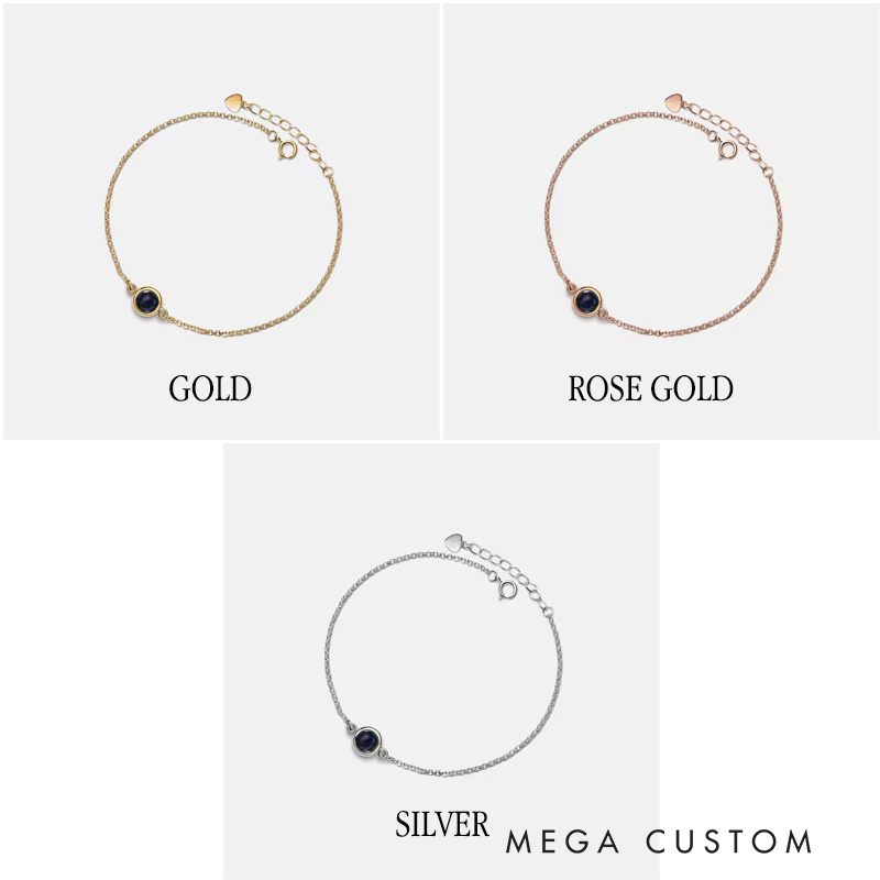 Personalized Photo Projection Bracelet Picture Inside Bracelet Best Friend Gift Gift for Her