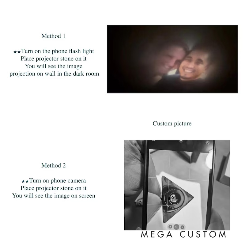 Personalized Minimalist Projection Necklace Picture Necklace Chain Gift for Her Birthday Gift