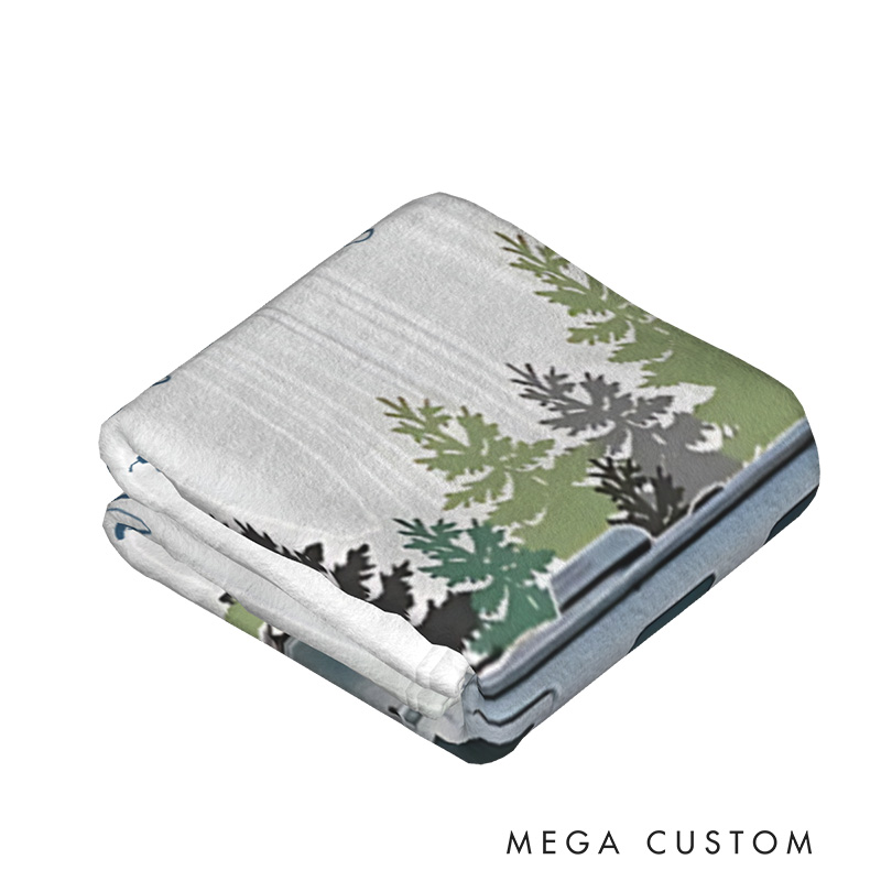 Personalized Outdoor Adventure Throw Blanket Travel Blanket Gift for Camping Hiking Lovers