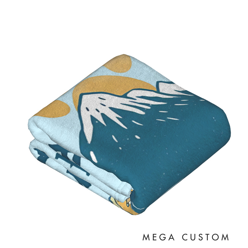 Personalized Camping Lovers Throw Blanket Outdoor Hiking Blanket Gift for Pet Lovers