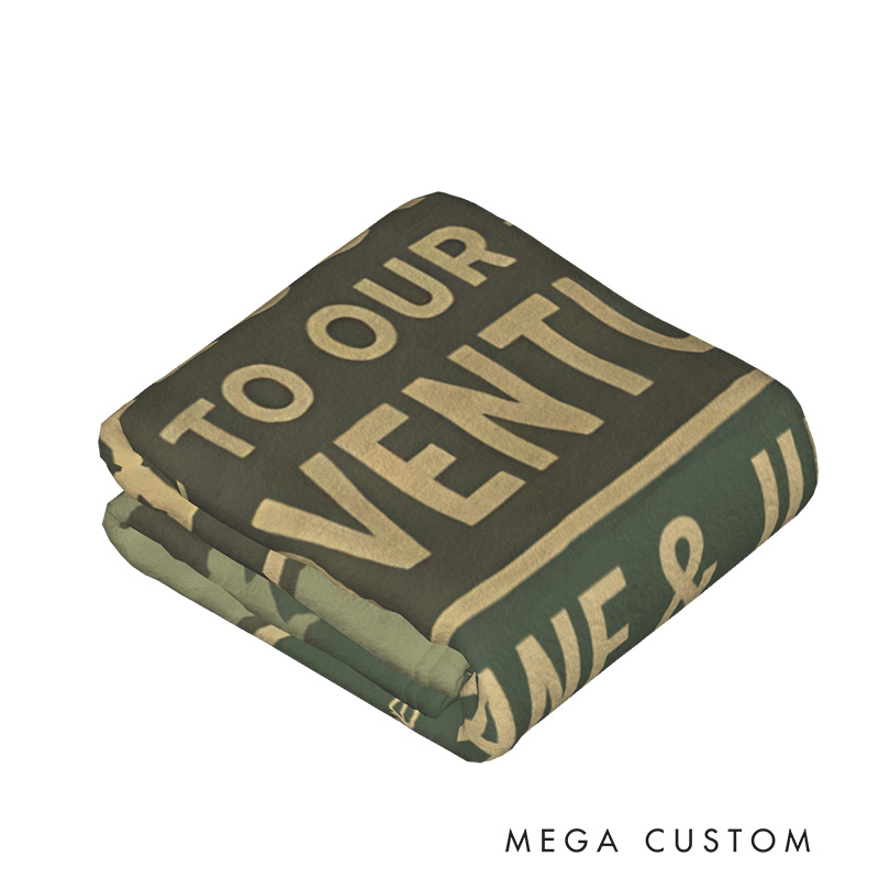 Personalized Adventure Throw Blanket National Park Couple Blanket Gift for Travel Hiking Lovers