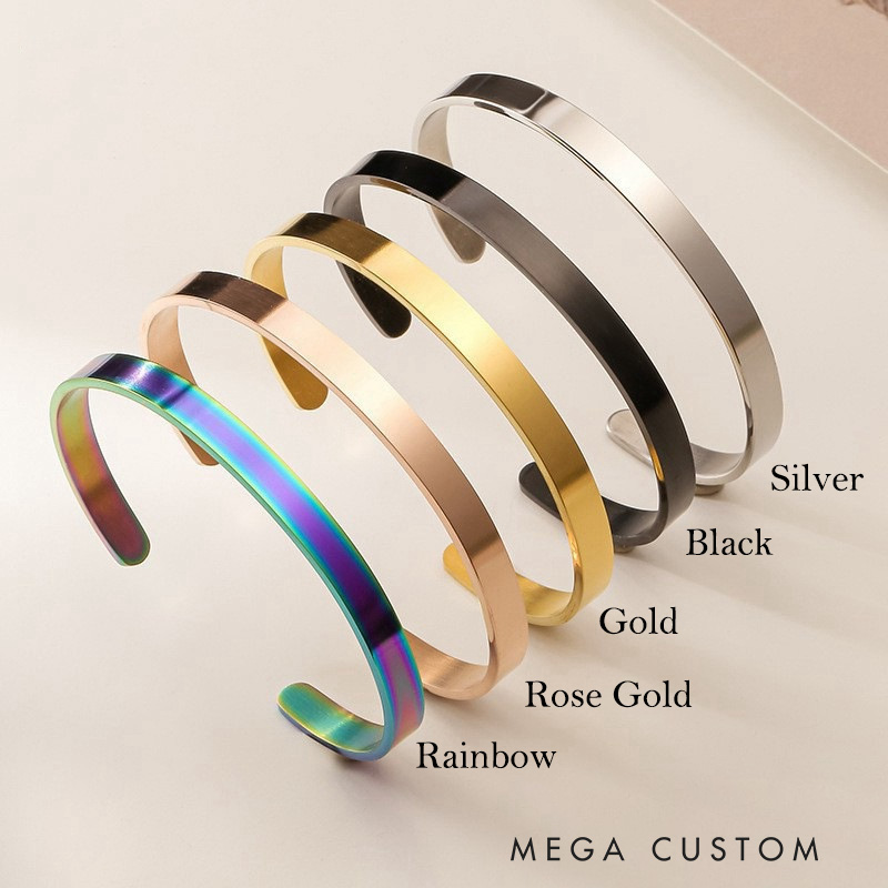 Personalized Slim Bracelets for Women Bangle Bracelet Gift for Mom