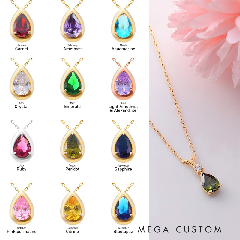 Personalized Name Necklace with Birthstone Mothers Day Gift Birthstone Charm January Birthday Gift for Her Friend Wife Sister Daughter