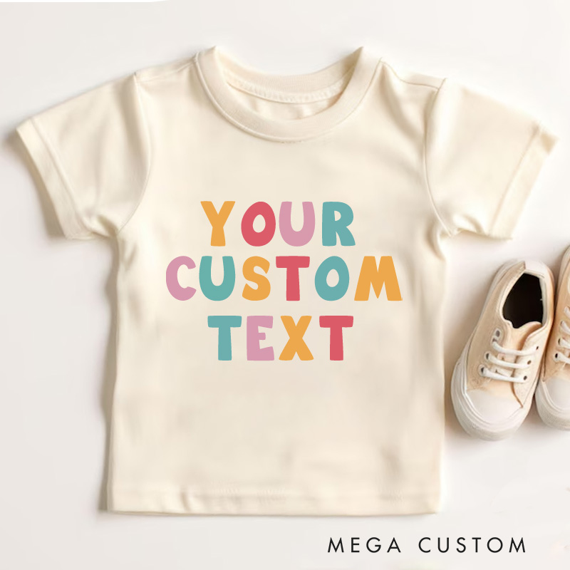 Personalized Retro Text Kids T-Shirt Gift for Toddler