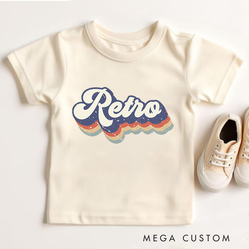 Personalized Retro Kids Name T-Shirt Gift for Toddler