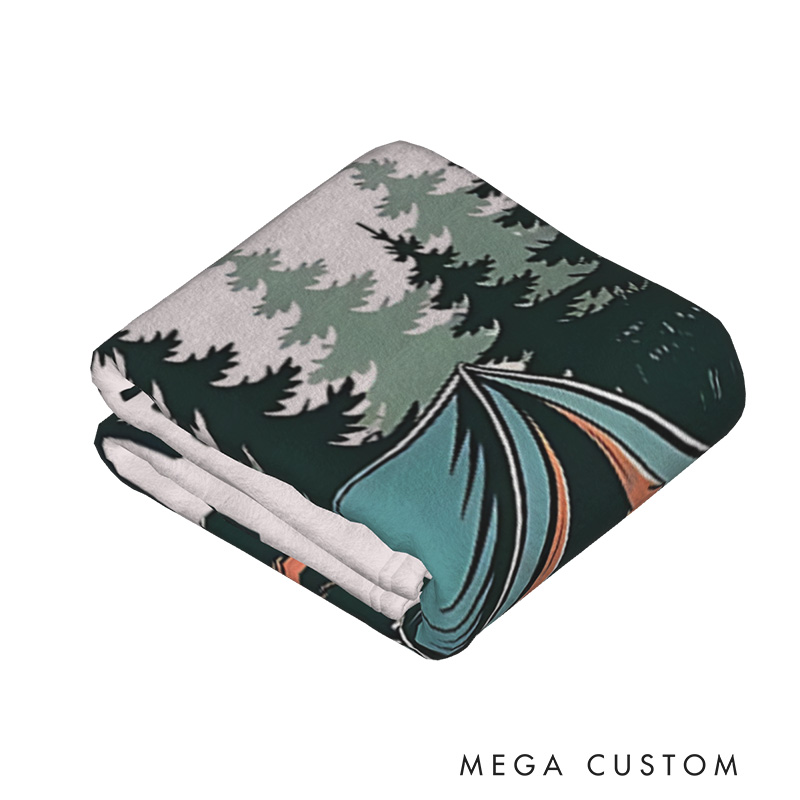 Personalized Life is Better by the Campfire Throw Blanket Outdoors Blanket Gift for Hiking Lovers