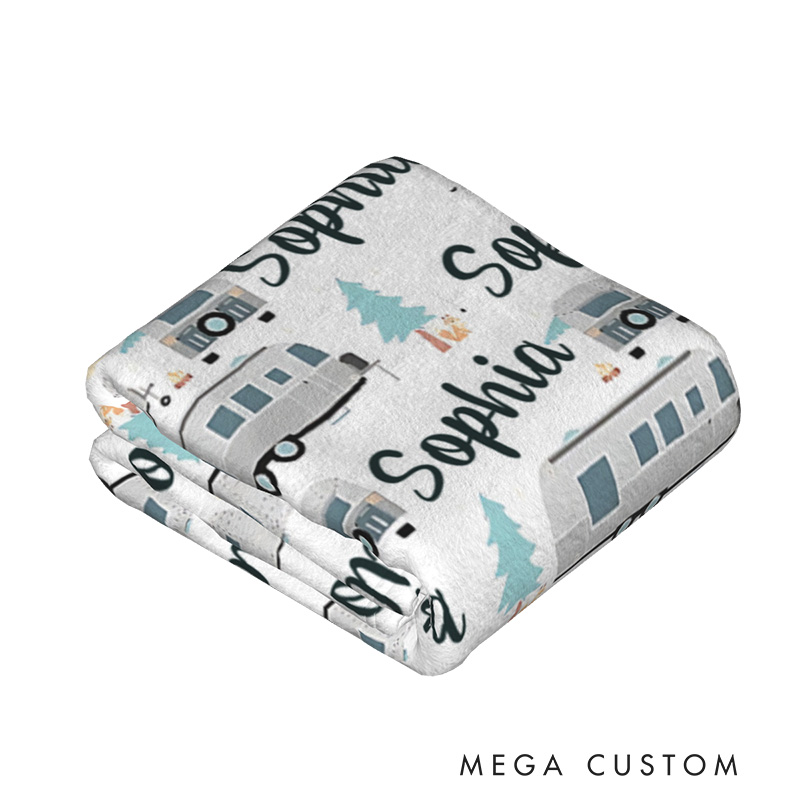 Personalized Camping Life Throw Blanket Adventures Hiking Lovers Blanket Gift Outdoors Lovers