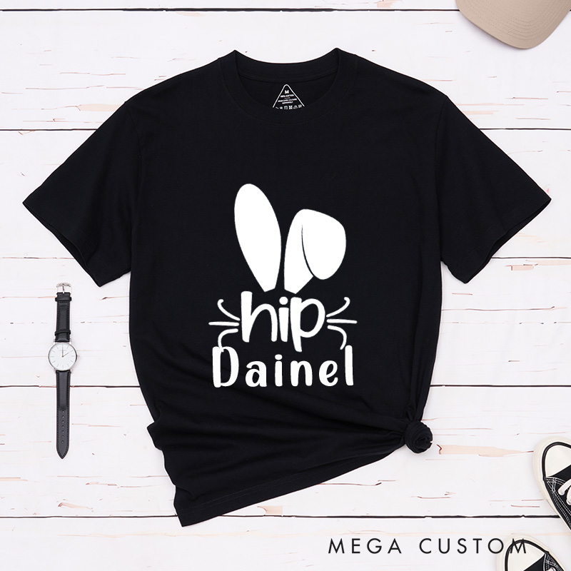 Personalized Easter Couple Hip Hop Matching T-Shirt with Name