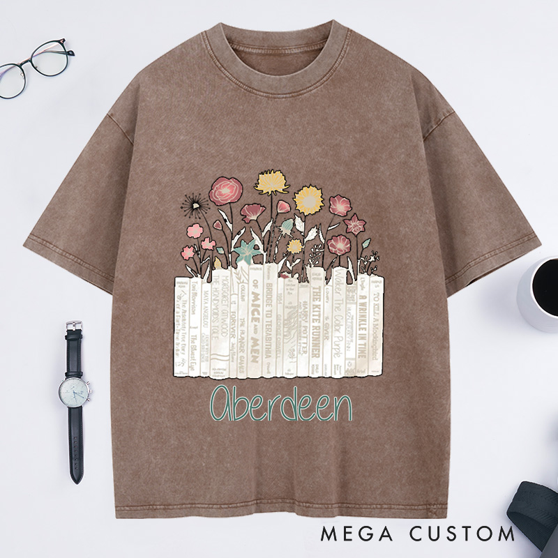 Personalized I'm with the Banned Washed T-Shirts Banned Books Shirt Reading Shirt with Name Book Lover Gift