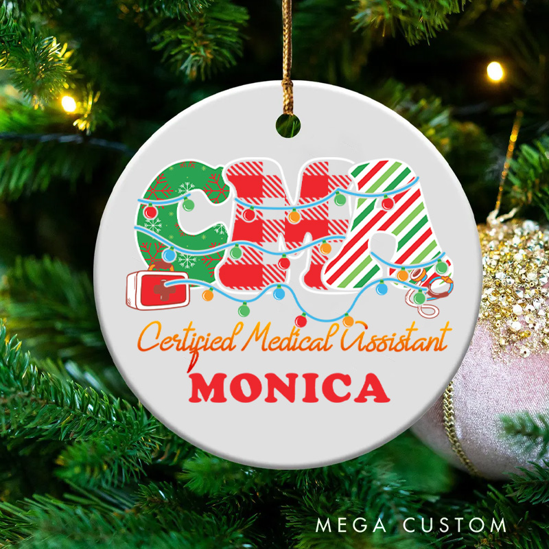 Personalized Nurse Christmas Ornament Certified Medical Assistant Design Christmas Ornament New Nurse Gift Funny Nursing Gifts