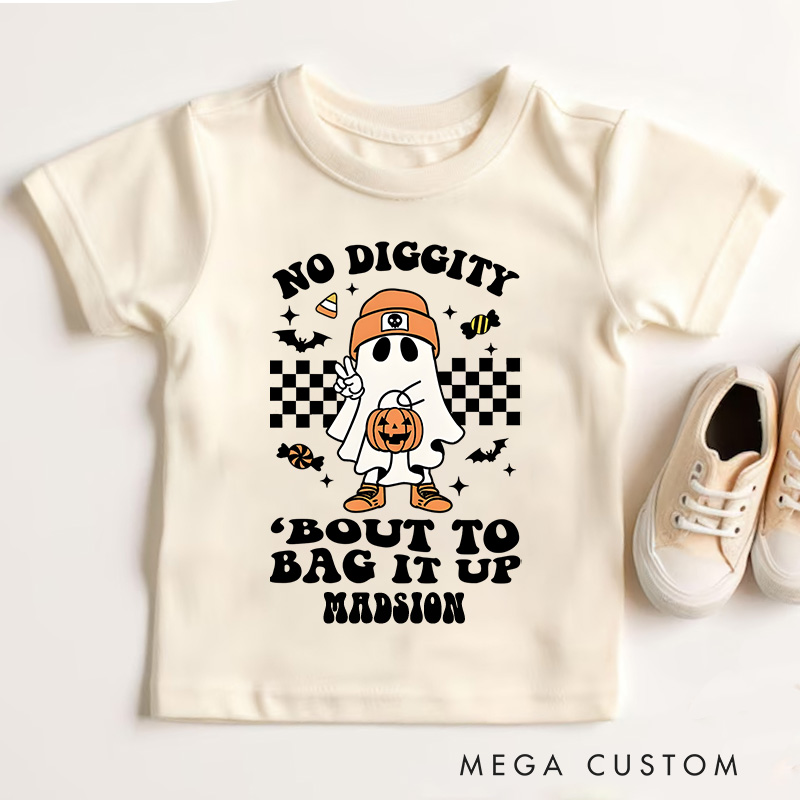 Personalized Funny Halloween Toddler T-Shirt Gift for Kids