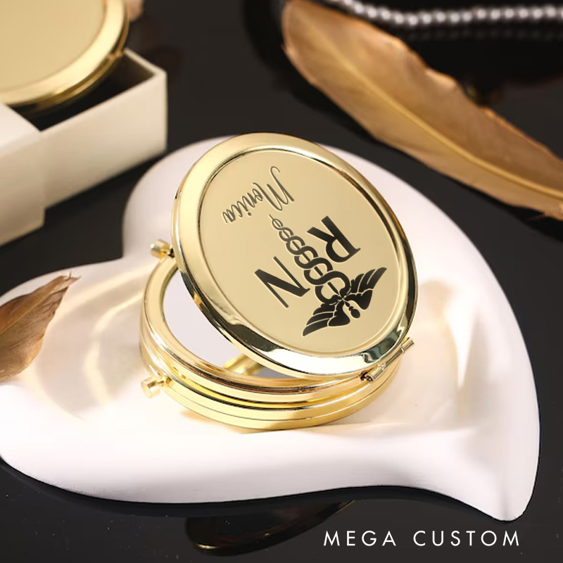 Personalized Nurse Compact Mirror Engraved Compact Mirror Pocket Mirror For Her Nurse Appreciation Gift 