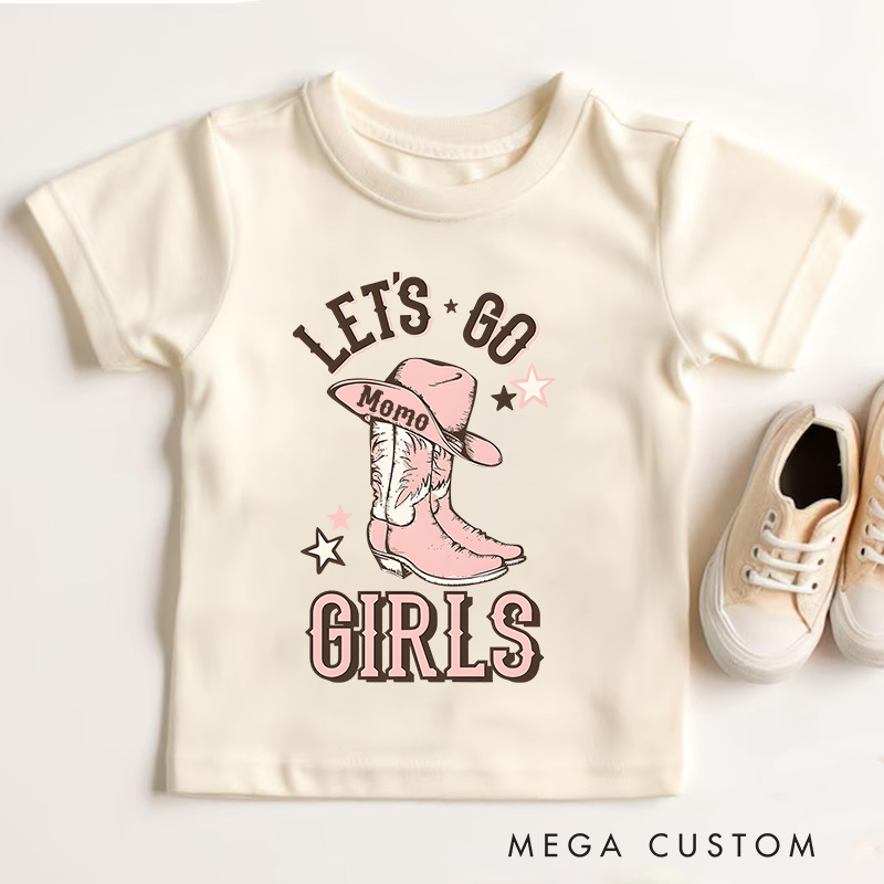 Personalized Let's Go Girls Cowgirl T-Shirt Gift for Kids