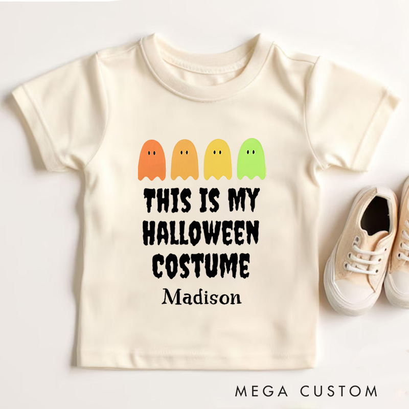 Personalized This Is My Halloween Costume Shirt for Kids Perfect for Adding a Playful and Festive Touch to Outfits Kids T-Shirt