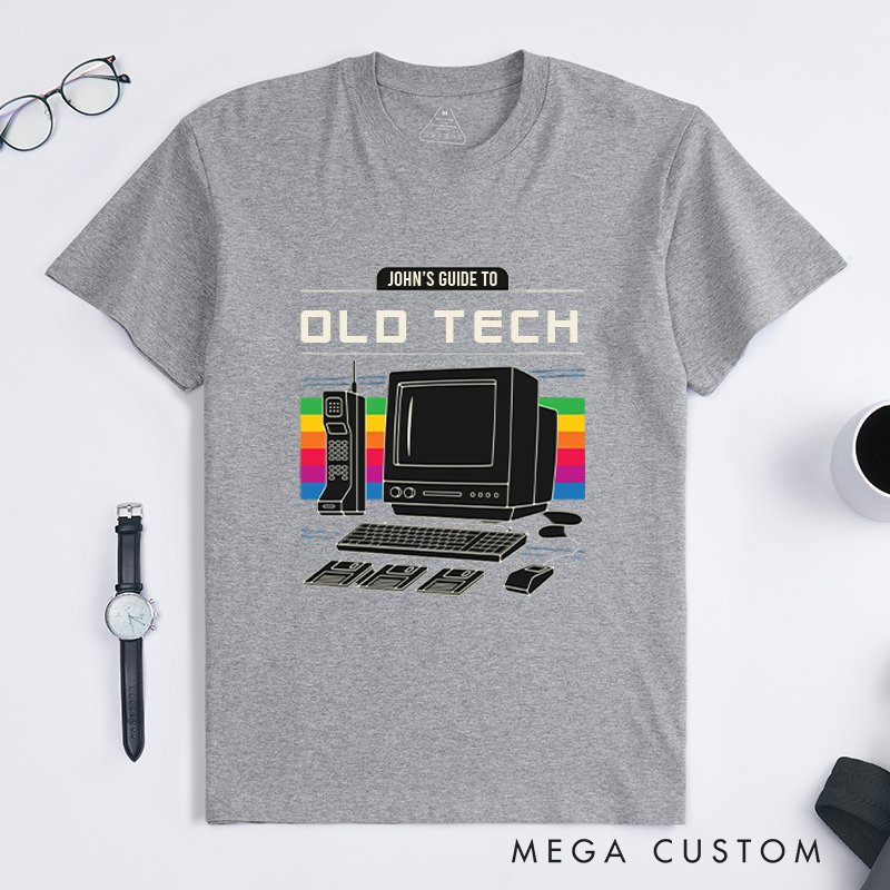 Personalized Guide To Technology T-Shirt Retro Technology Shirt Gift Geek Nerd Computer lover