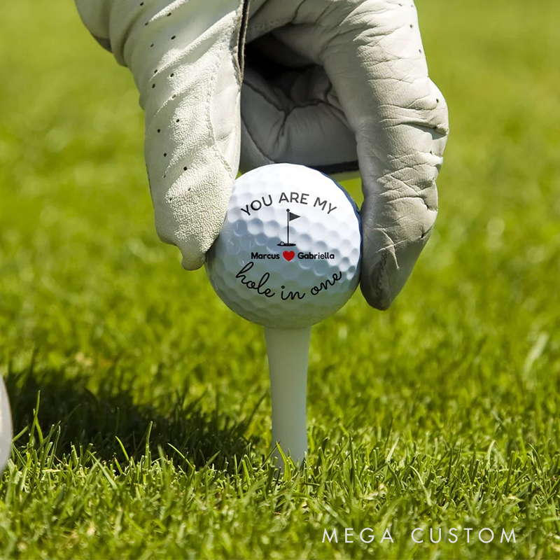 Personalized "Hole in One" Golf Ball with Custom Text